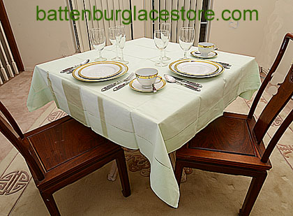 Square Tablecloth.MEADOW MIST color.54 inches square - Click Image to Close